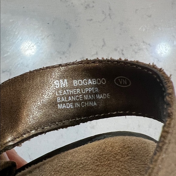 Aerosoles Leather Bogaboo Tan Brown Wedge Sandals Size 9 - Picture 2 of 15